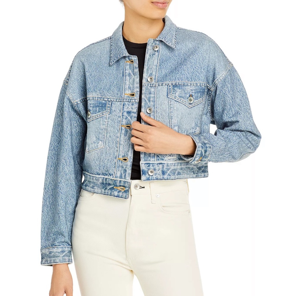 rag & bone NWT Miramar Cropped Denim Trucker Jacket Medium
